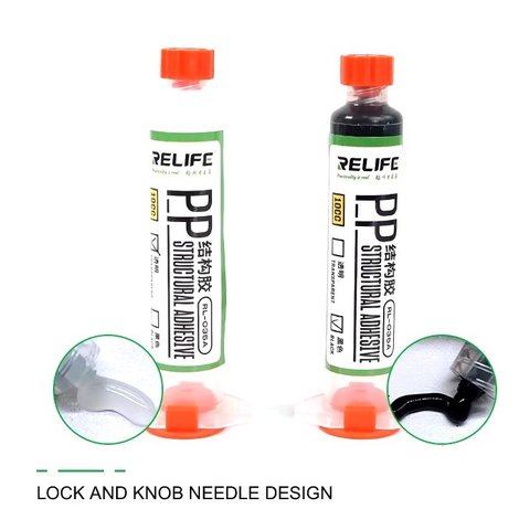 Glue RELIFE RL-035A, (polyurethane, transparent, for gluing back covers, for display frames, 5 ml) Preview 1