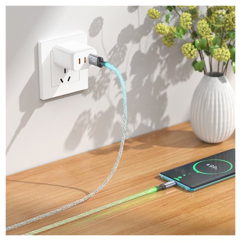 USB кабель Hoco U112, USB тип-C, USB тип-A, 100 см, 3 A, серый, #6931474788818 Превью 3