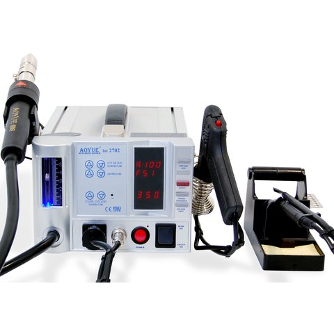 Lead-Free Hot Air Soldering Station AOYUE 2702 with Soldering Gun Preview 3