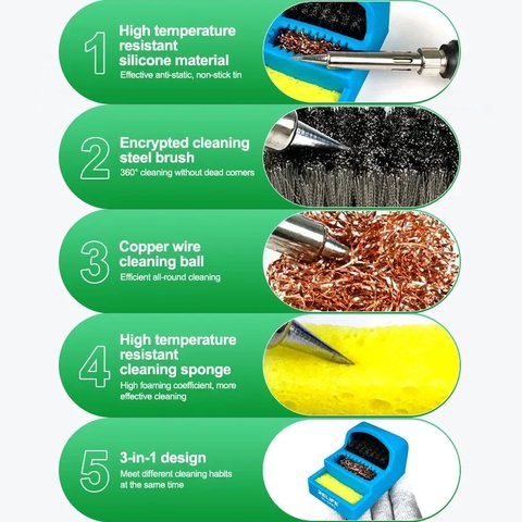Soldering Iron Tip Cleaner RELIFE RL-599C, (3 in 1) Preview 5