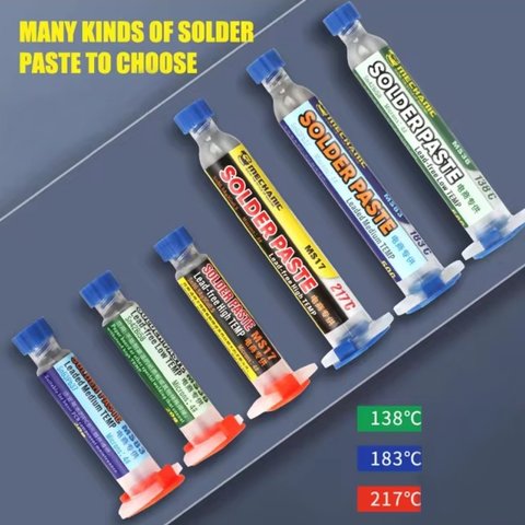 Pasta BGA Mechanic MS38, Sn 42%, Bi 58%, 138 °C, 50 g Vista previa  3