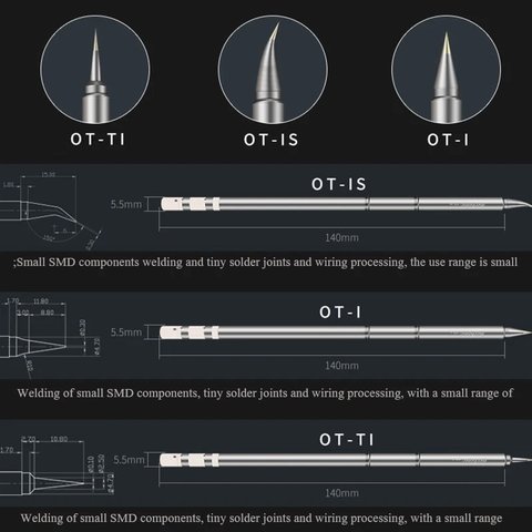 Punta para cautín Mechanic T12 OT-IS, curvada Vista previa  2