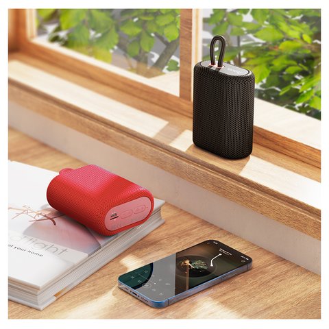 Портативна бездротова колонка Hoco BS47, червона, з USB кабелем тип-C, 5W*1, #6931474755988 Прев'ю 1