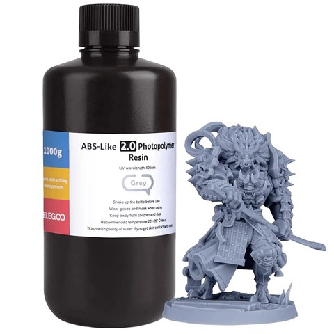 Фотополимерная смола для 3D-принтера ELEGOO ABS-образная 2.0, Grey, 1 кг Превью 3