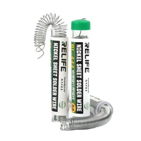 Припій RELIFE RL-444, 0,8 мм, 3 м, для паяння нікелевих пластин акумуляторів Прев'ю 2