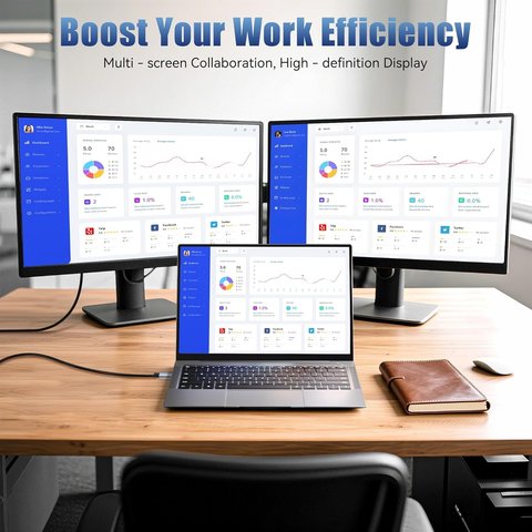 Адаптер Type-C - HDMI 1.8m, 4K, чорний Прев'ю 2