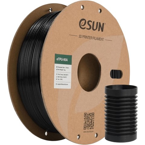Филамент для 3D-принтера eSUN TPU-95A Black, 1 кг Превью 3